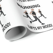 Papier Cadeau Courir Ascense Mon Humeur Courir (Coin rond)