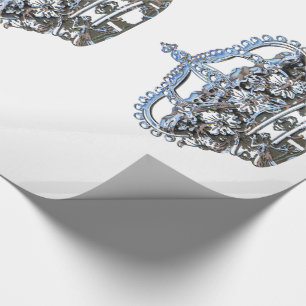 Papier Cadeau Couronne bleue