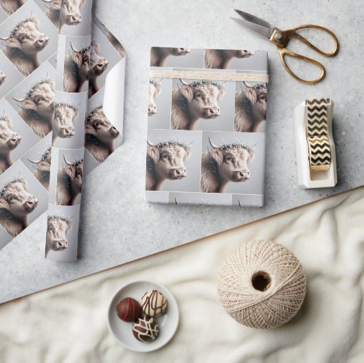 Papier Cadeau Couronne de bébé respirant des hautes terres Boho (Artisanat)