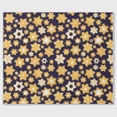 Papier Cadeau Couronne de biscuits de Noël avec Arrière - plan b (Plat)