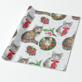 Papier Cadeau Couronne de chat adorable (Déroulé)