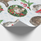 Papier Cadeau Couronne de chat adorable (Coin)