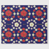 Papier Cadeau couronne de fleurs. B RH&YF (Plat)