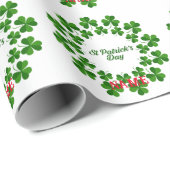 Papier Cadeau Couronne de la Fête de la Saint-Patrick Thunder_Co (Coin rond)
