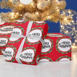 Papier Cadeau Couronne de Noël