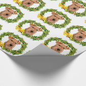 Papier Cadeau Couronne de Noël (Coin)