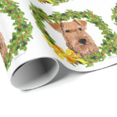 Papier Cadeau Couronne de Noël (Coin rond)