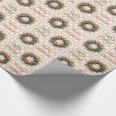 Papier Cadeau Couronne de Noël à motifs (Coin)