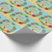 Papier Cadeau Couronne de Noël tropicale (Coin)