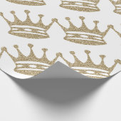 Papier Cadeau Couronne de parties scintillantes d'or (Coin)