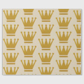 Papier Cadeau Couronne d'or de papier d'emballage (Plat)