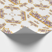 Papier Cadeau couronne d'or diamants du coeur (Coin)