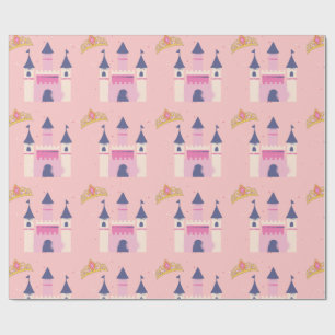 Papier Cadeau Couronne et château de princesse