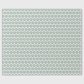 Papier Cadeau Couronne Monogramme Boxwood Avec Ornements Ginger (Plat)