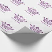 Papier Cadeau Couronne royale pourpre (Coin)