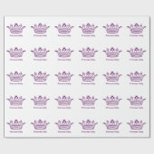 Papier Cadeau Couronne royale pourpre (Plat)