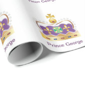 Papier Cadeau Couronne royale traditionnelle (Coin rond)