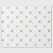 Papier Cadeau Couronnes d'or | Luxueux Mariage (Plat)