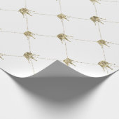 Papier Cadeau Couronnes d'or | Luxueux Mariage (Coin)