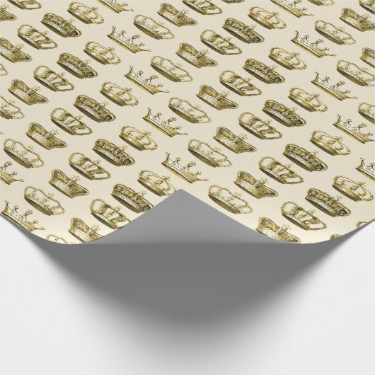 Papier Cadeau Couronnes royales d'or (Coin)
