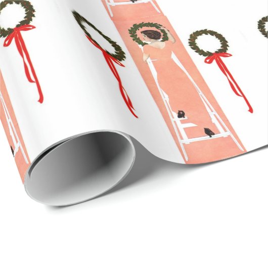 Papier Cadeau Couronnes suspendues (Coin rond)
