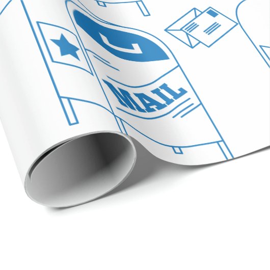 Papier Cadeau Courrier postal (Coin rond)