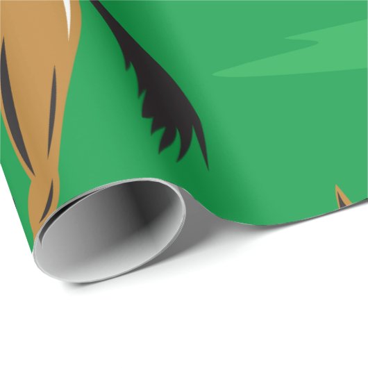 Papier Cadeau Course à cheval (Coin rond)