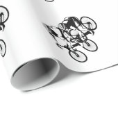 Papier Cadeau Course à vélo (Coin rond)