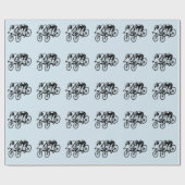 Papier Cadeau Course à vélo Silver Blue (Plat)