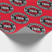 Papier Cadeau Course automobile À damiers Drapeau Anniversaire (Coin)