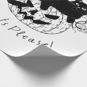 Papier Cadeau Course de chat d'automne Halloween (Coin)