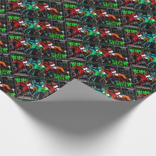 Papier Cadeau course de chevaux d'exposition d'endroit de (Coin)