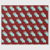Papier Cadeau Course de voitures à crémaillère (Plat)