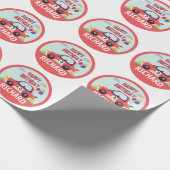 Papier Cadeau Course de voitures de course thème d'anniversaire  (Coin)