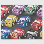 Papier Cadeau Course des voitures Road Race (Plat)