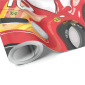 Papier Cadeau Course des voitures Road Race (Coin rond)