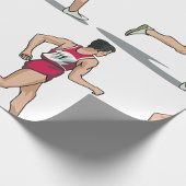 Papier Cadeau Course Walker Athlète Sports Runner en mouvement