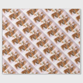 Papier Cadeau CourseHorse et JockeyWaterColor (Plat)