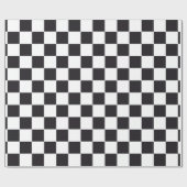 Papier Cadeau Courses d'automobiles/motif d'échecs + votre (Plat)
