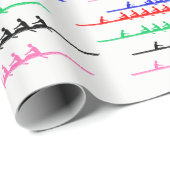 Papier Cadeau Courses de course de l'équipage - cinq bateaux cou (Coin rond)