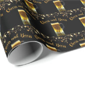 Papier Cadeau "Courses et bières" (Coin rond)