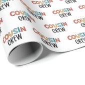 Papier Cadeau Cousin Crew Matching Cousins Cute Cadeau (Coin rond)