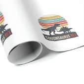 Papier Cadeau Cousinsaurus Rex Drôle Dinosaure Vintage T-Shirt D (Coin rond)