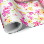 Papier Cadeau Coussin à patchwork rouge et rose (Coin rond)