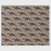 Papier Cadeau Coussin Bouledogues Français French Bulldog (Plat)