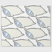 Papier Cadeau Coussin de dessin animé avec géant (Plat)