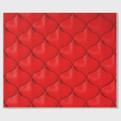 Papier Cadeau Coussin rouge texture cuir (Plat)