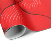 Papier Cadeau Coussin rouge texture cuir (Coin rond)