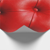 Papier Cadeau Coussin rouge texture cuir (Coin)