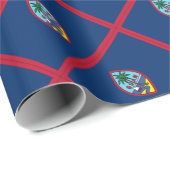Papier Cadeau Coût bas ! Drapeau de la Guam (Coin rond)